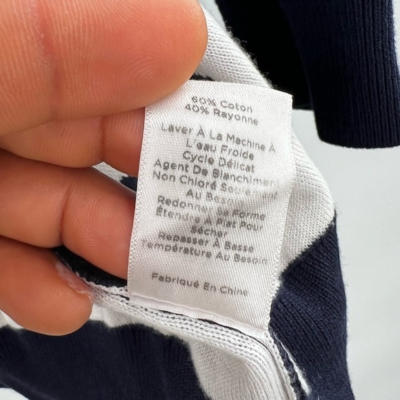 Talbots polka dot cardigan SP black white - Picture 8 of 12